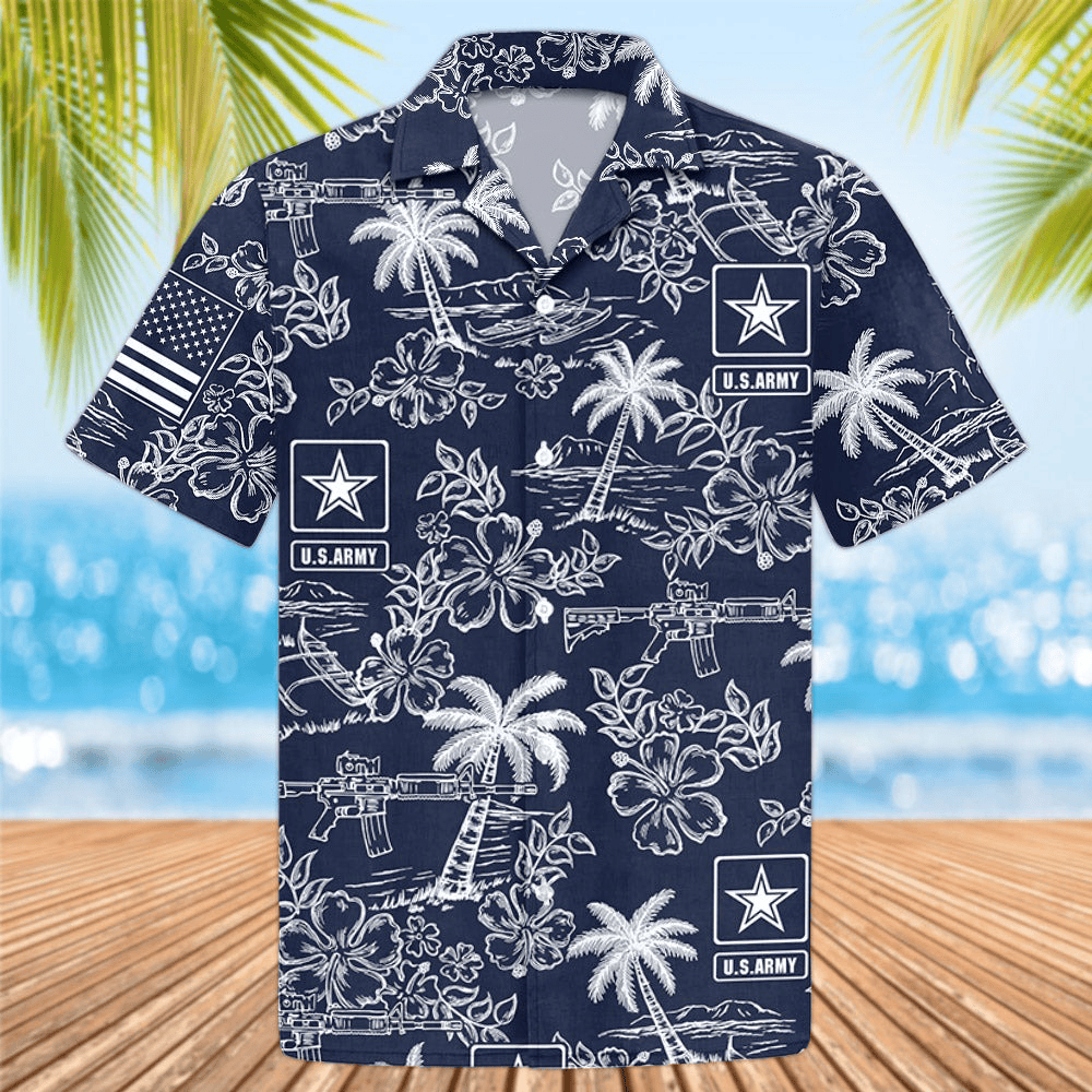 United States Army Hawaiian Shirt Military Vacation Clothing US Army Merch Gifts For Veterans