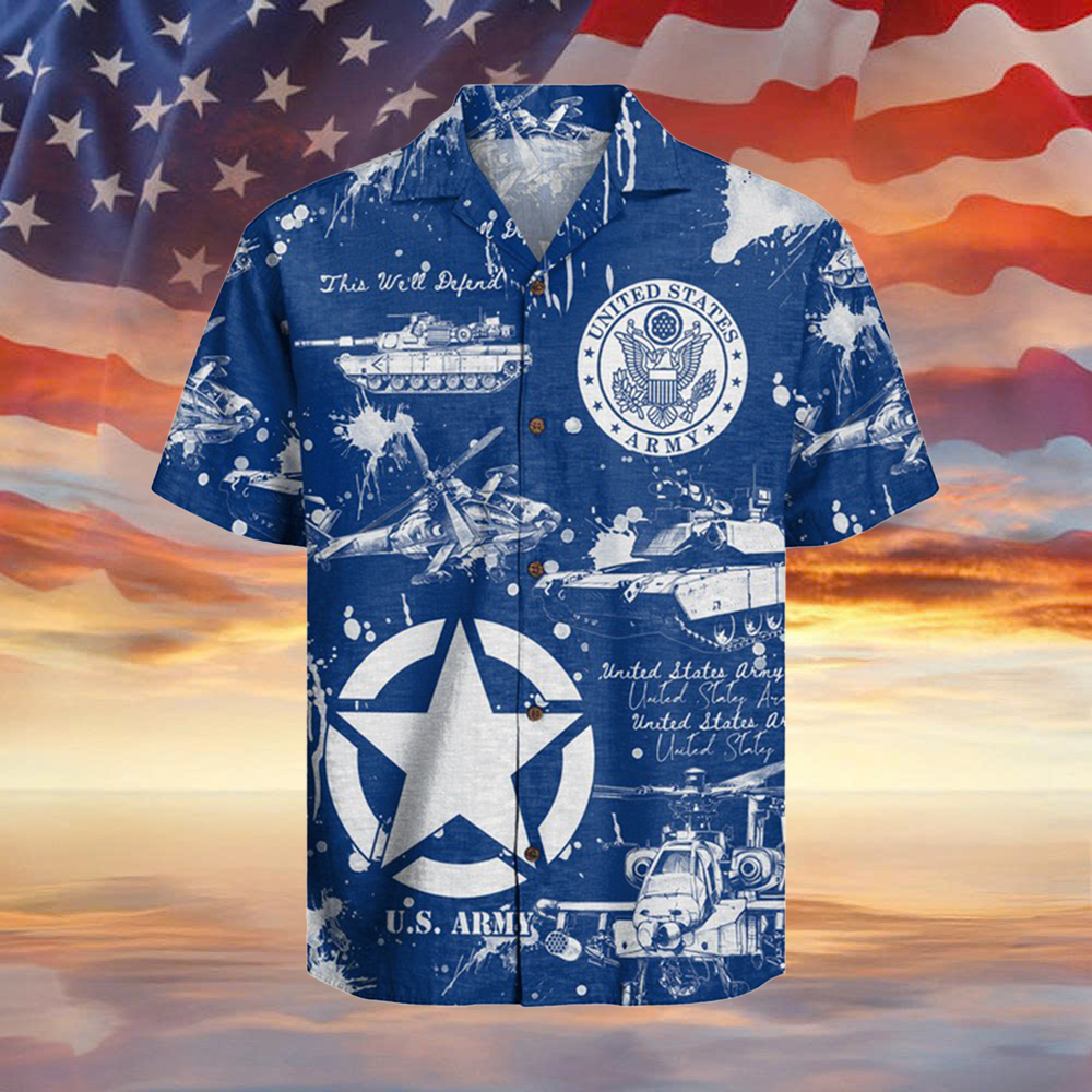 United States Army Hawaiian Shirt Veteran Support Apparel Army Veteran Christmas Gifts