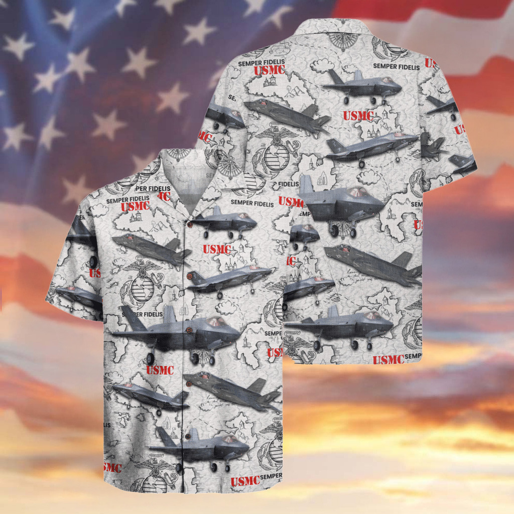 United States Marines Veteran Hawaiian Shirt 250th Anniversary Fighter Proud Clothing Gifts