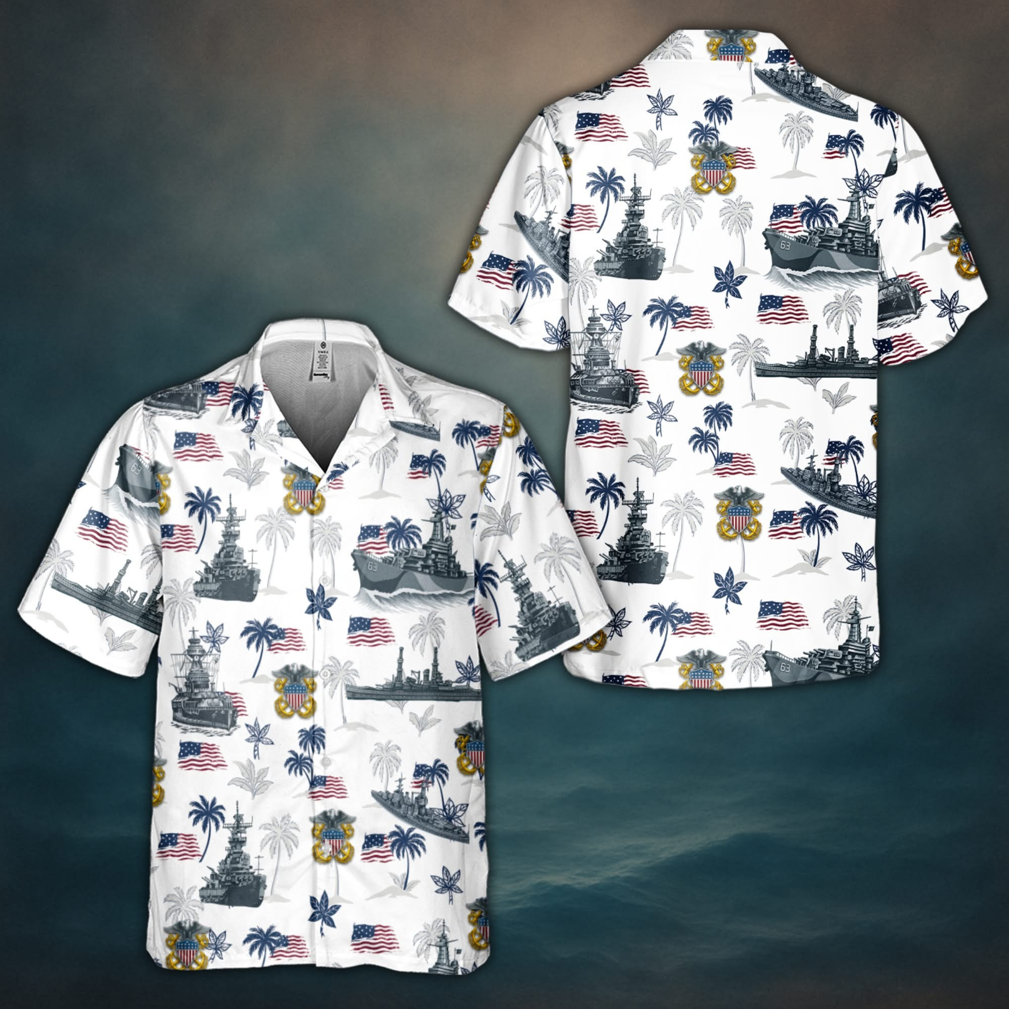 United States Navy American Flag Hawaiian Shirt Patriotic Faith Shirt Gifts For Navy Veterans