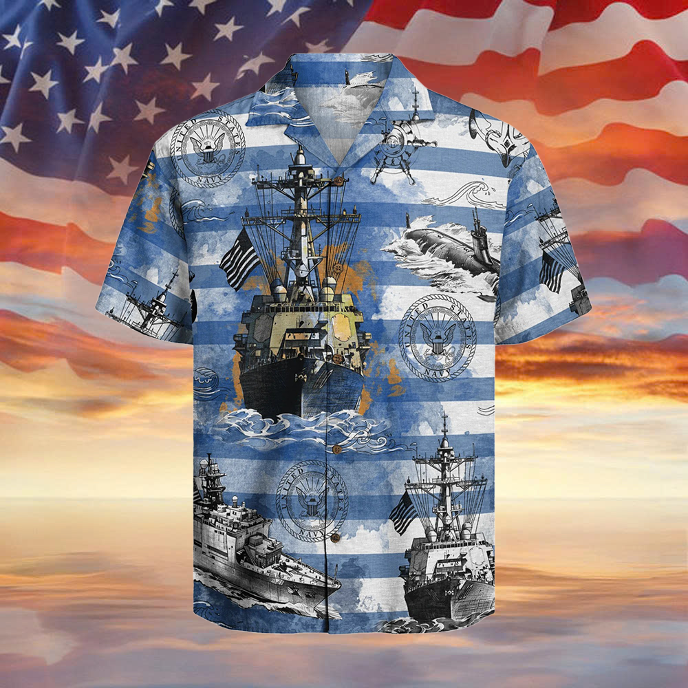 United States Navy Hawaiian Shirt US 250Th Anniversary Clothing Navy Veterans Gifts