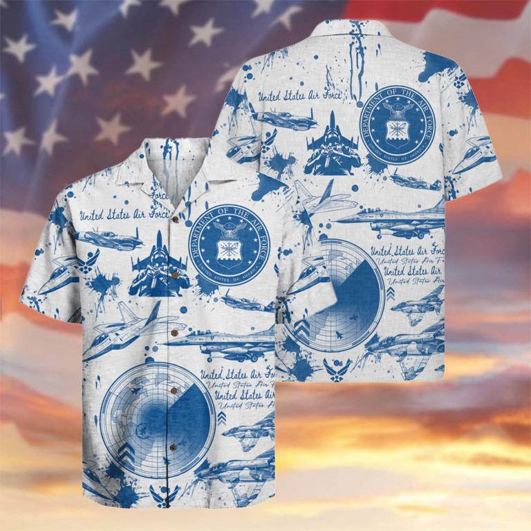 US Air Force 78th Years Of Service Hawaiian Shirt USAF Apparel Patriotic Gifts For Him