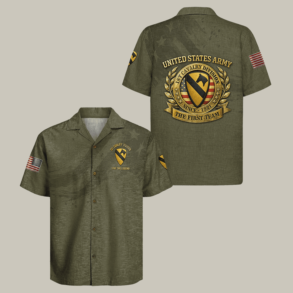 US Army 1st Cavalry Division Regiment Hawaiian Shirt 1st Cavalry Division Since 1921 Shirt