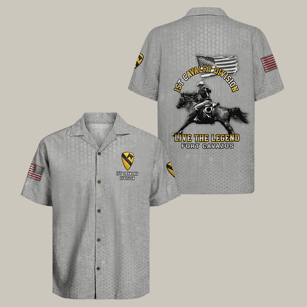 US Army 1st Cavalry Division Regiment Hawaiian Shirt Cavalry Retro Shirt Retired Veteran Gift
