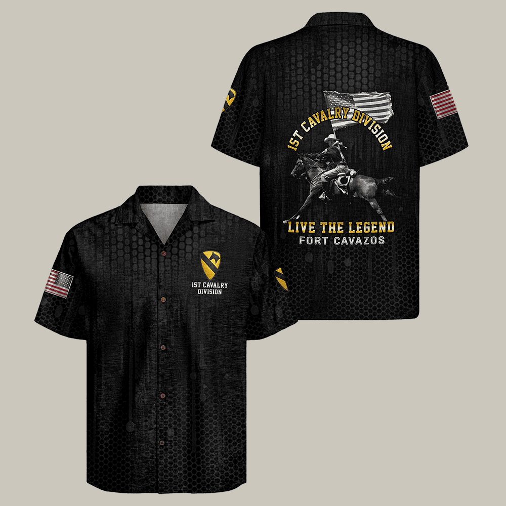 US Army 1st Cavalry Division Regiment Hawaiian Shirt The First Team Shirt Unit Anniversary Gift