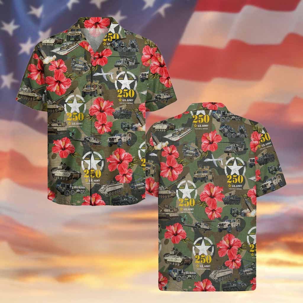 Us Army 250Th Years Of Service Hawaiian Shirt Best Veterans Day Gift for Brother