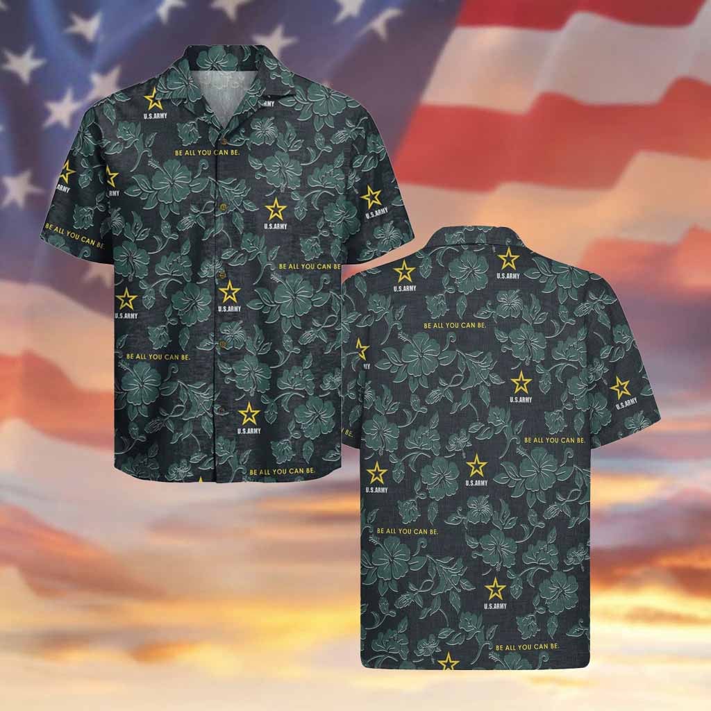 US Army 250th Years Of Service Hawaiian Shirt Style Aloha Shirt Army Veteran Clothing