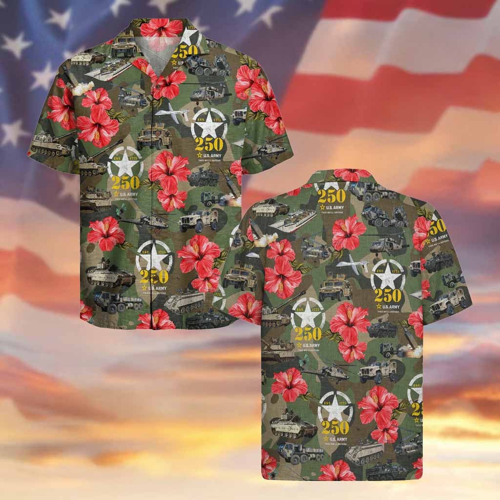 Us Army 250Th Years Of Service Hawaiian Shirt Veterans Day Gift Ideas For Husband