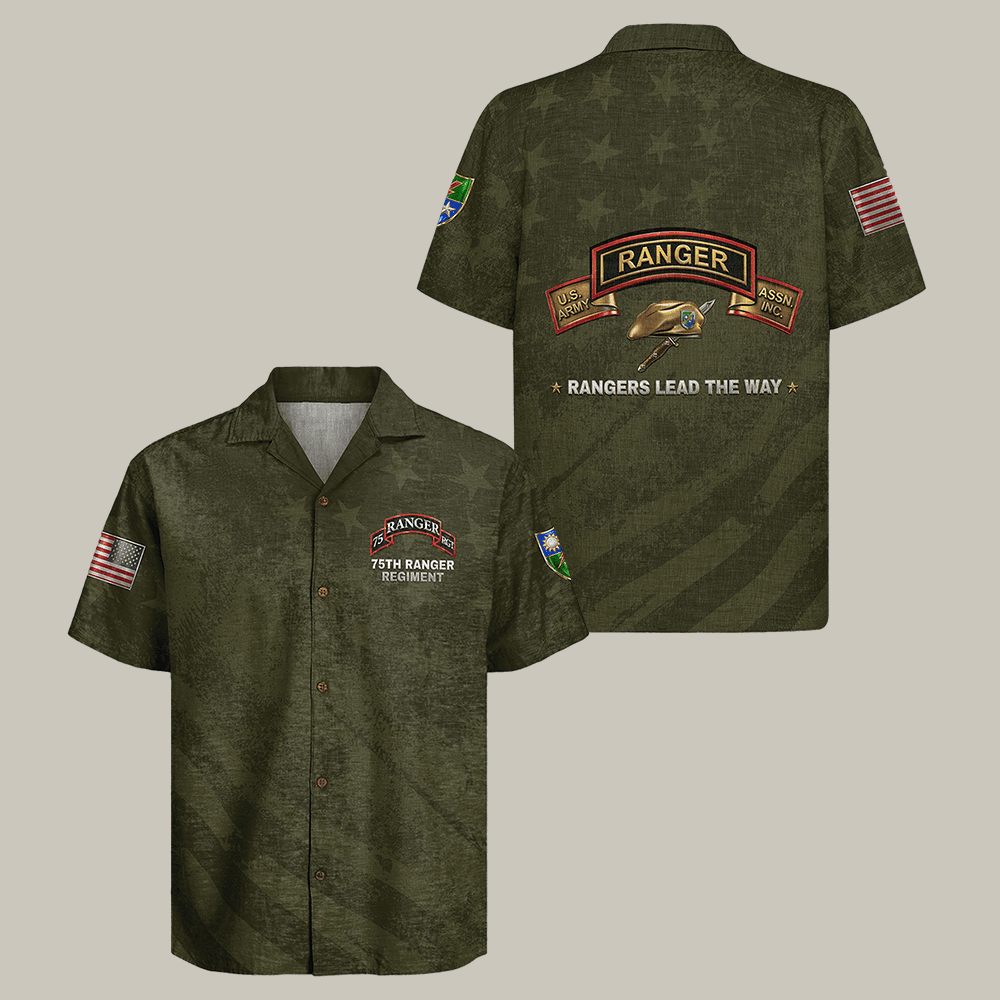 US Army 75th Ranger Regiment Hawaiian Shirt Honor Army Veteran Clothes Gift Ideas