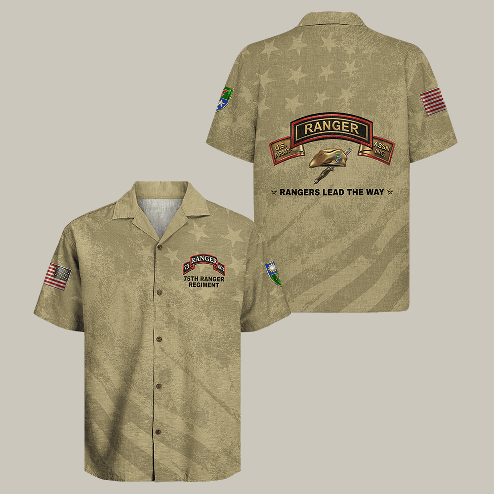 US Army 75th Ranger Regiment Hawaiian Shirt Rangers Lead The Way Shirt Patriotic Gift For Veteran