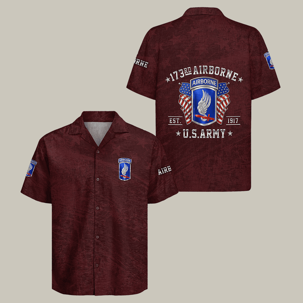 US Army Airborne Hawaiian Shirt Army Paratrooper Shirt Unique Veteran Gift