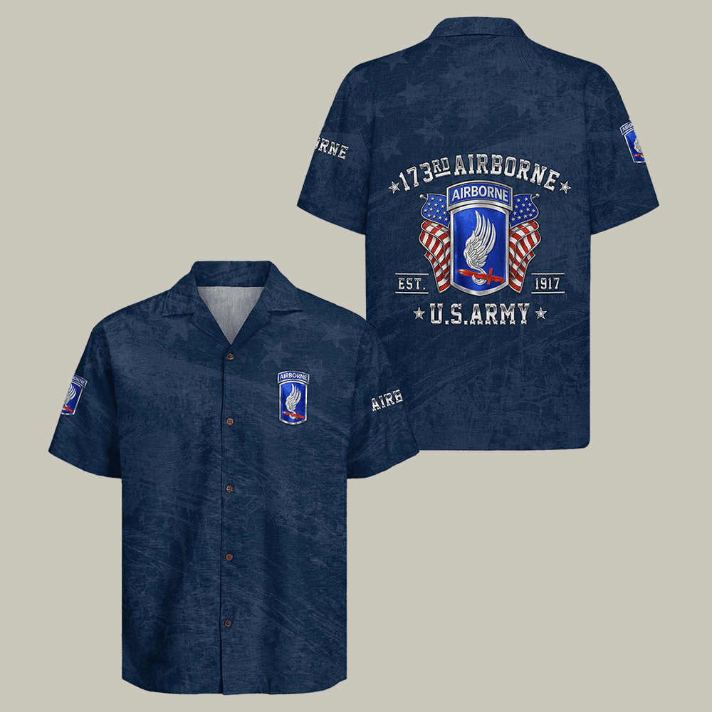 US Army Airborne Hawaiian Shirt Patriotic Military Shirt Unique Gift For Veterans