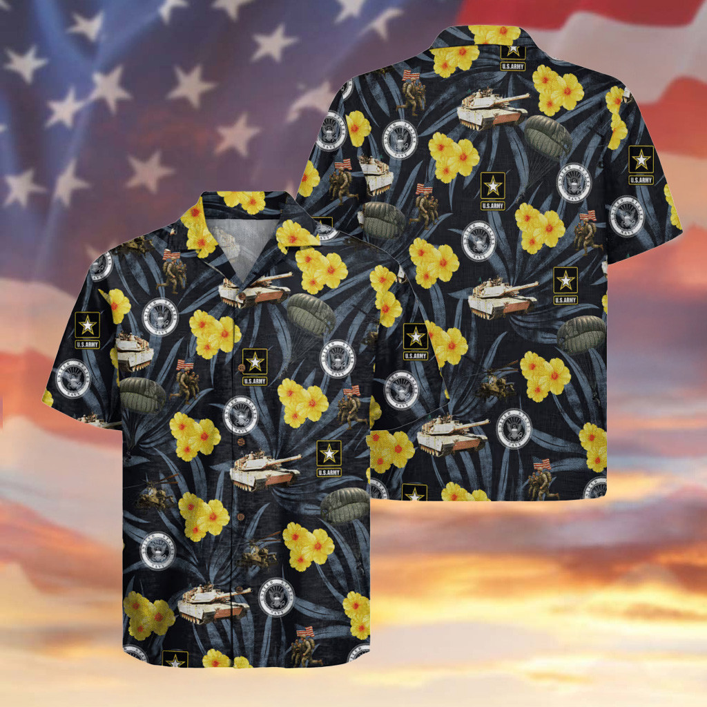 US Army And US Navy Hawaiian Shirt Military Honor Apparel Good Gifts For Veterans