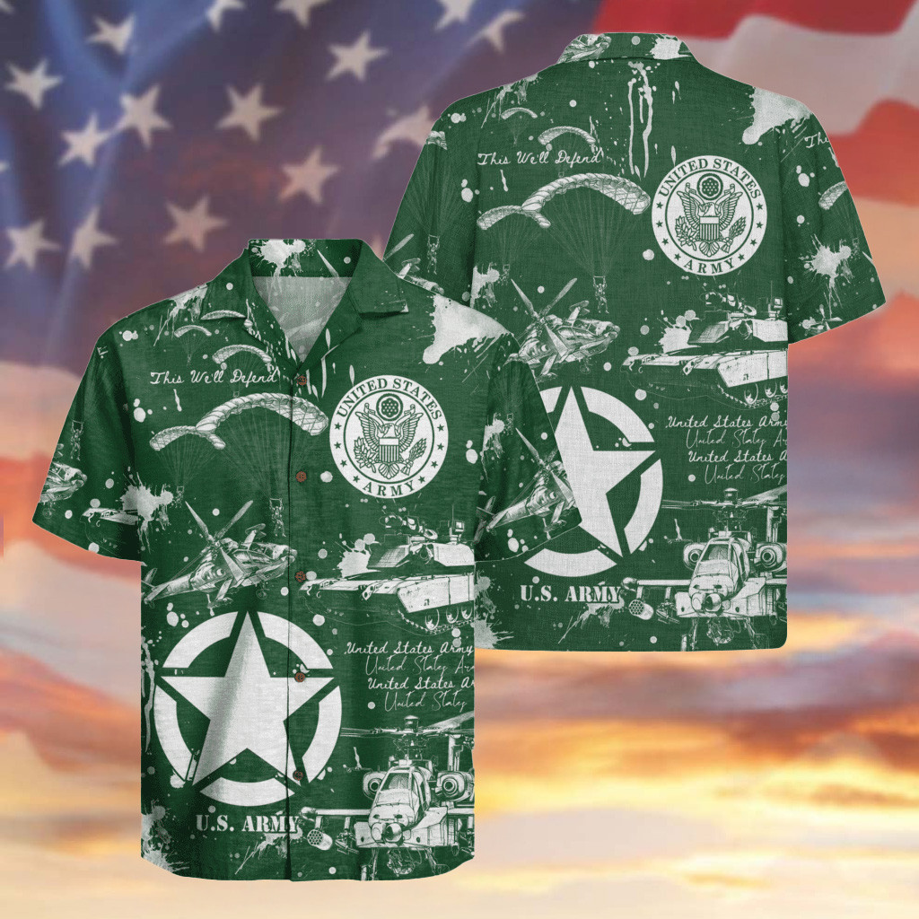 US Army Hawaiian Shirt Military Honor Patriotic Apparel Best Gifts For Veterans