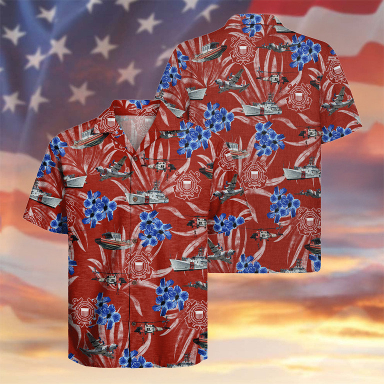 US Coast Guard 235th Years Of Service Hawaiian Shirt Tropical Apparel Patriotic Gifts
