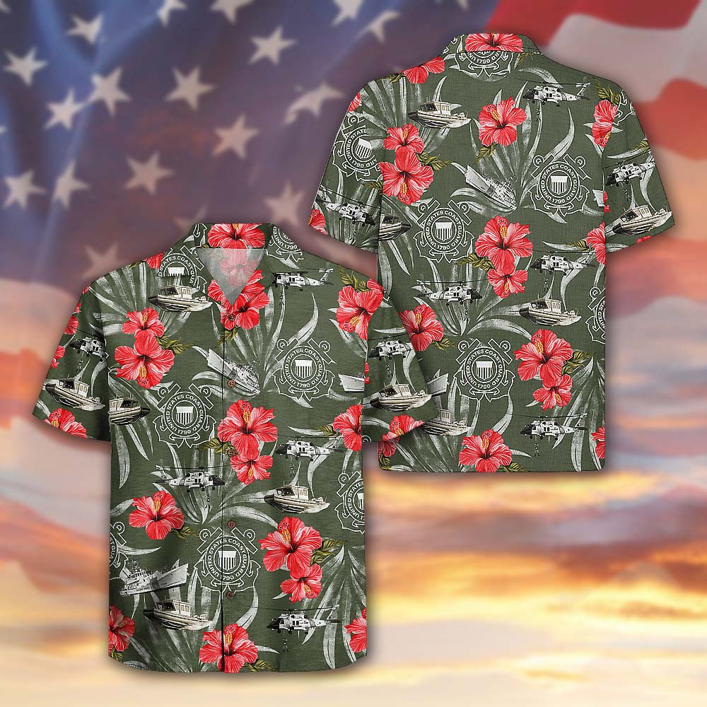 US Coast Guard 250th Anniversary Hawaiian Shirt Patriotic Coast Guard Veteran Day Gift