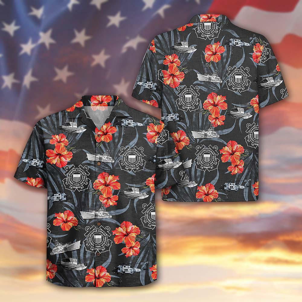 US Coast Guard 250th Years Of Service Hawaiian Shirt 1775 2026 Patriotic Veteran Gift
