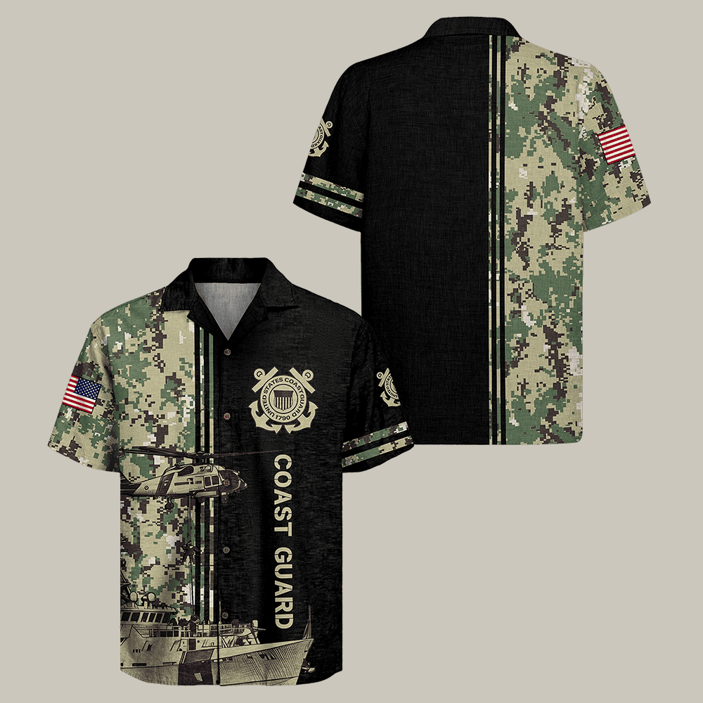 US Coast Guard Hawaiian Shirt Coast Guard Helicopter Shirt Best Gift For Men