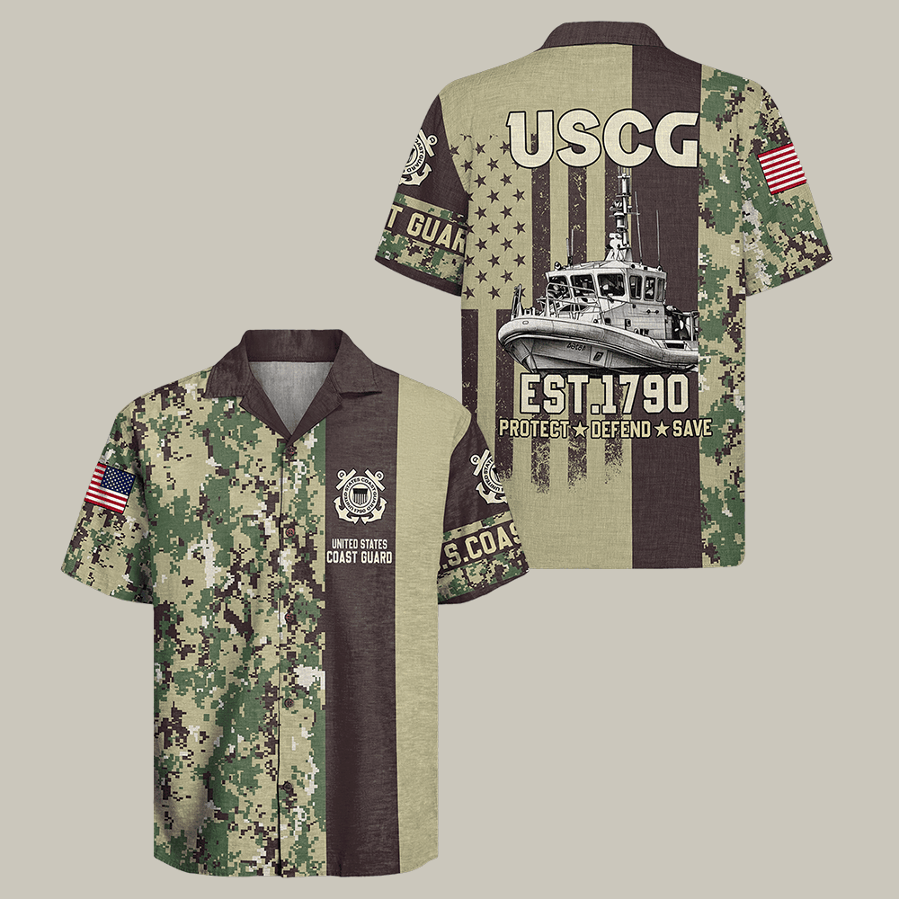US Coast Guard Hawaiian Shirt Coast Guard Warship Shirt Best Present For Brother