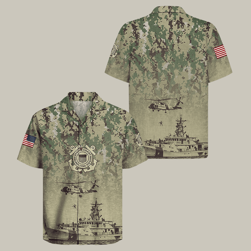 US Coast Guard Hawaiian Shirt Patriotic Veteran Clothes Unique Present For Him