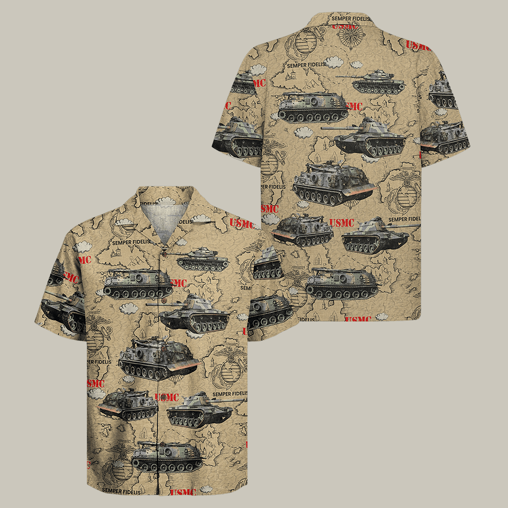 US Marine 250th Anniversary Hawaiian Shirt Marine Corps Clothes Best Vet Gift Ideas