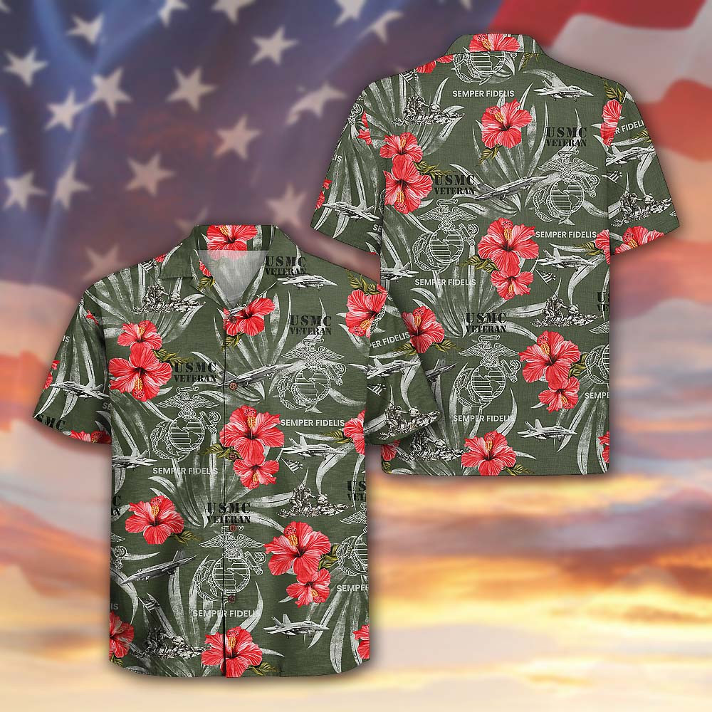 US Marine Corps 250th Anniversary Hawaiian Shirt Eagle Globe And Anchor Marine Gift