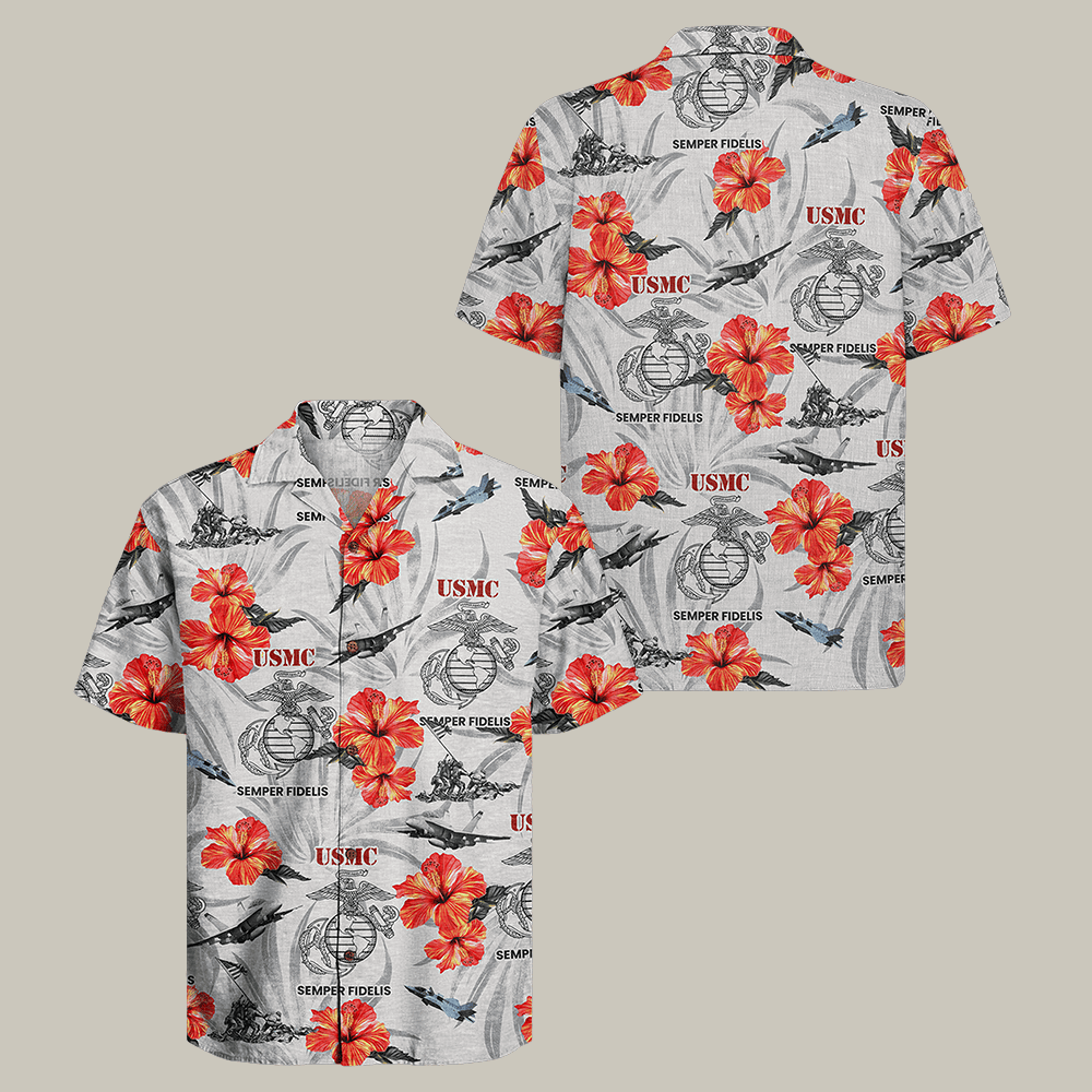 US Marine Corps 250th Anniversary Hawaiian Shirt Marine Corps Clothes Present For Veterans