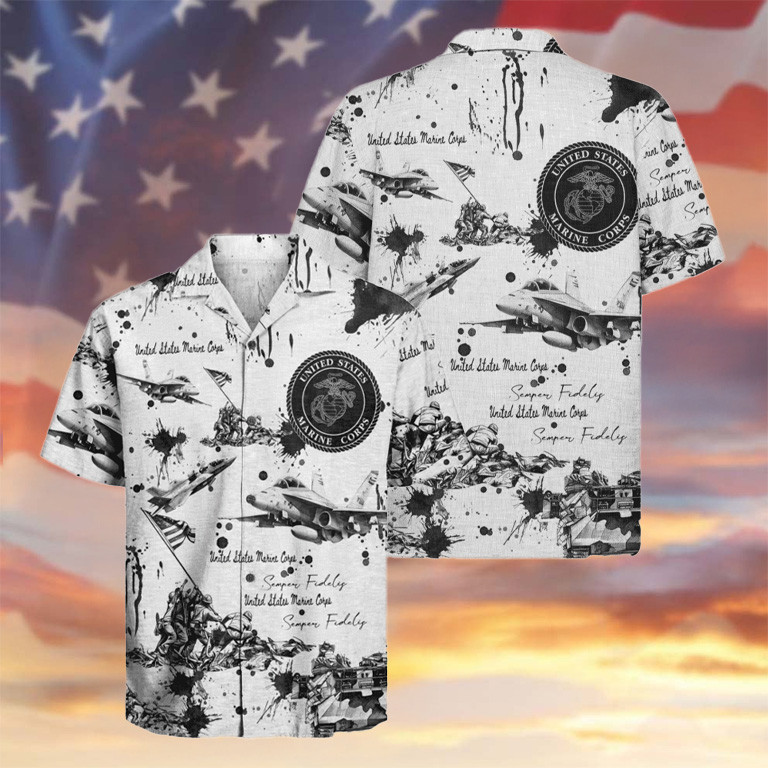 US Marine Corps 250th Anniversary Hawaiian Shirt Semper Fidelis Merch Best Gifts For Veterans