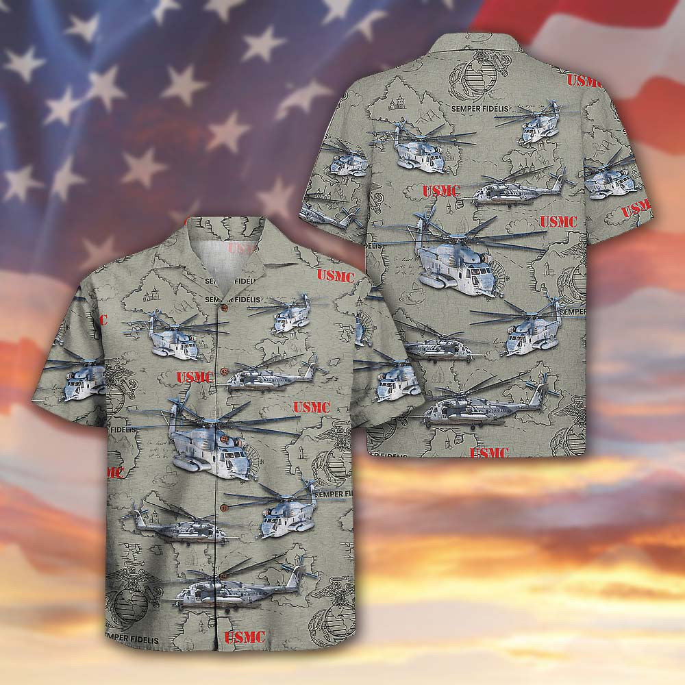US Marine Corps 250th Anniversary Hawaiian Shirt USMC Pride Tropical Gift For Marines