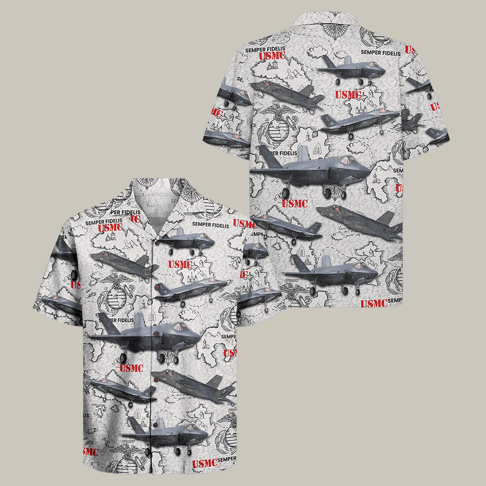 US Marines 250th Years Of Honor Hawaiian Shirt Semper Fidelis Shirt USMC Gift For Him