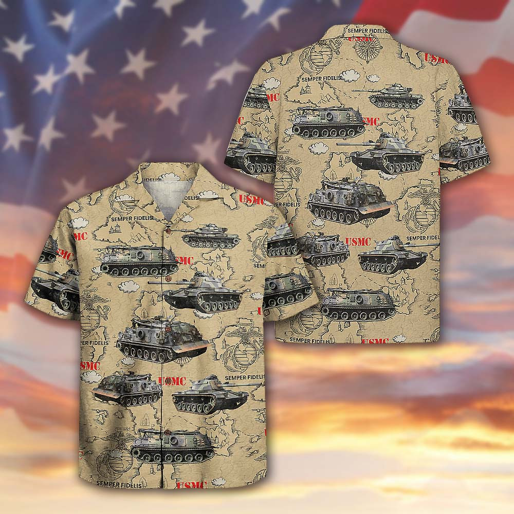 US Marines 250th Years Of Service Hawaiian Shirt Military Tropical USMC Apparel Gift For Marines