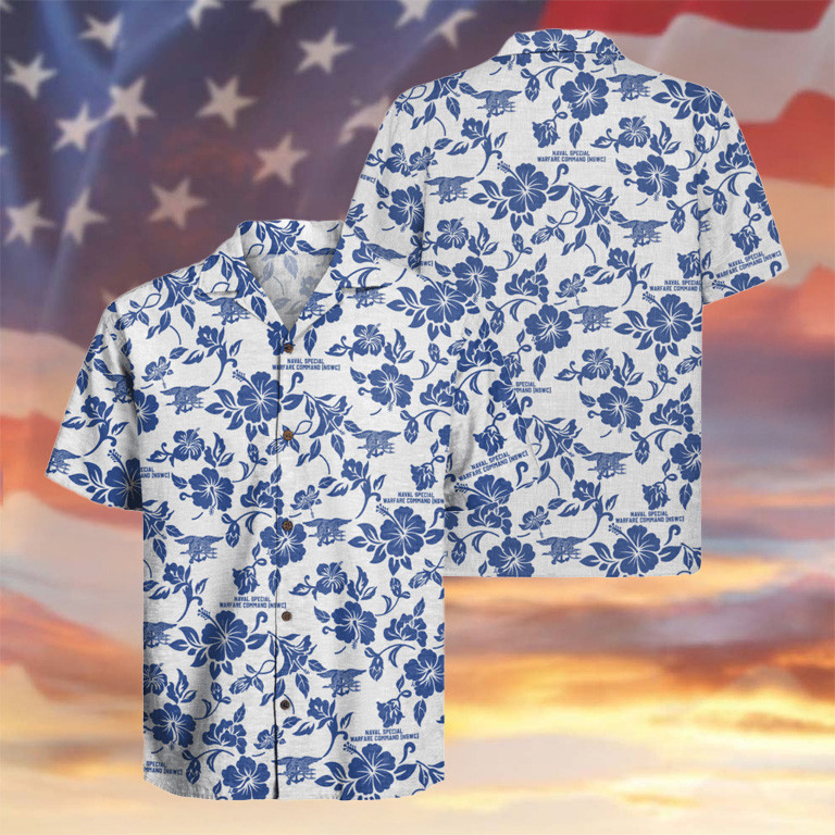 US Naval Special Warfare Command Hawaiian Shirt Hibiscus Tropical Aloha Shirt Veterans Gifts