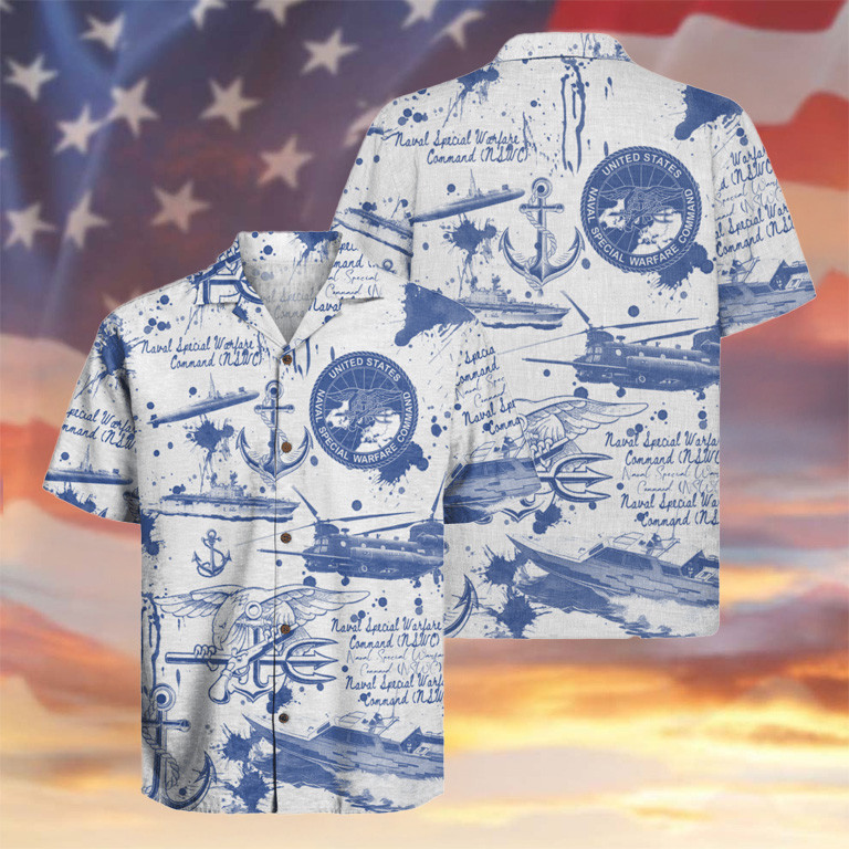 US Naval Special Warfare Command Hawaiian Shirt Military Pride Apparel Patriotic Gifts_