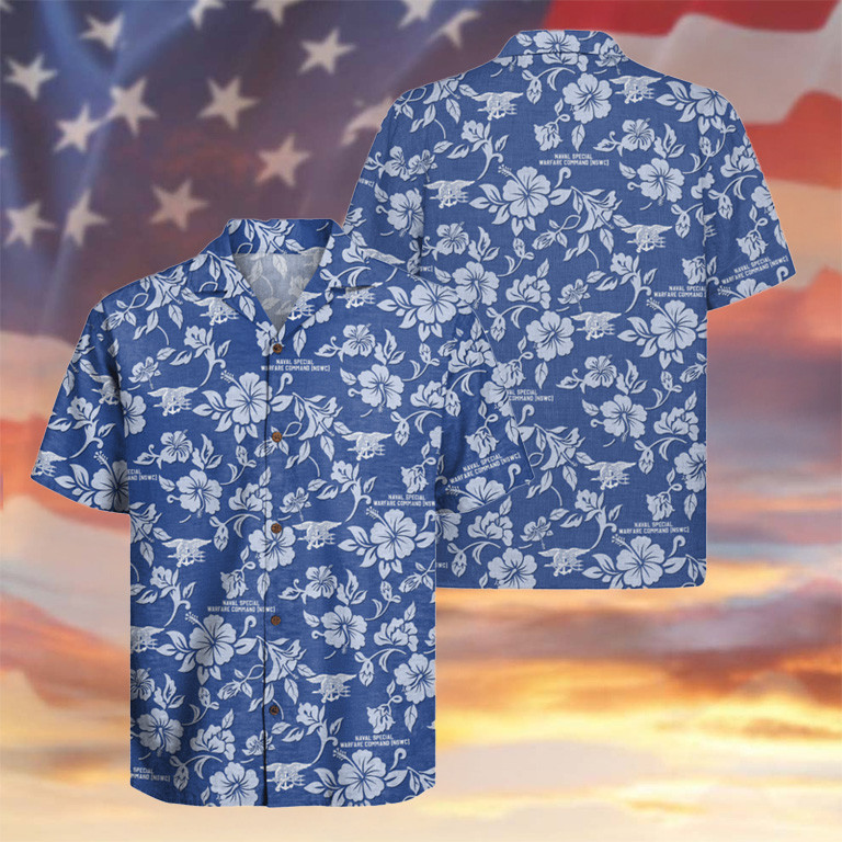 US Naval Special Warfare Command Hawaiian Shirt Tropical Hibiscus Apparel Gifts For Veterans