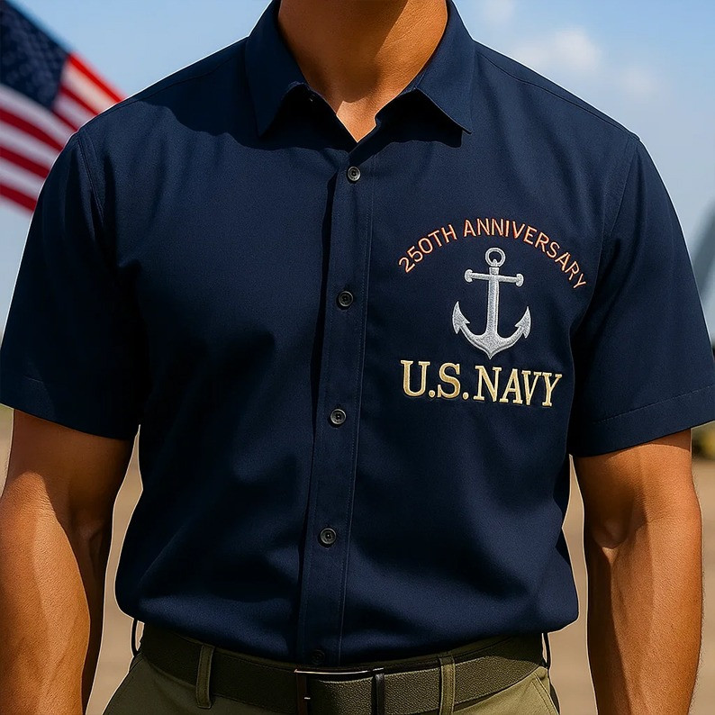 US Navy 250th Anniversary 1775 2026 Hawaiian Shirt USN Shirt Gifts For Navy