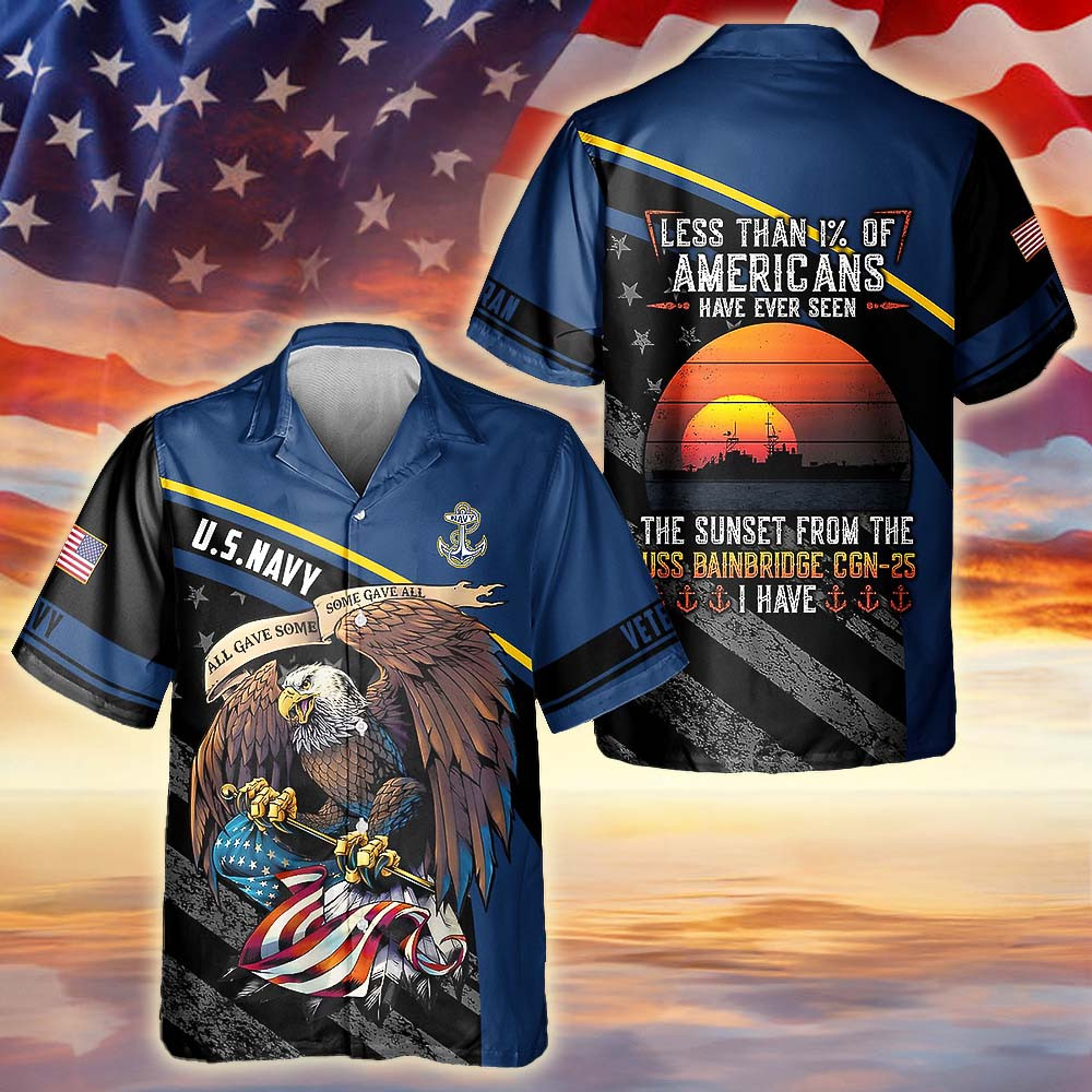 US Navy 250th Anniversary Hawaiian Shirt 250th Navy Gear Gift For Veteran