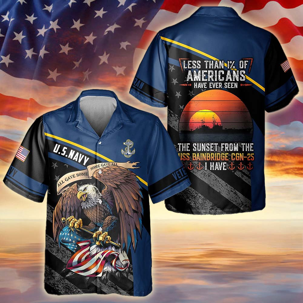 US Navy 250th Hawaiian Shirt Salute To Service Navy Veteran Support Gift For Him