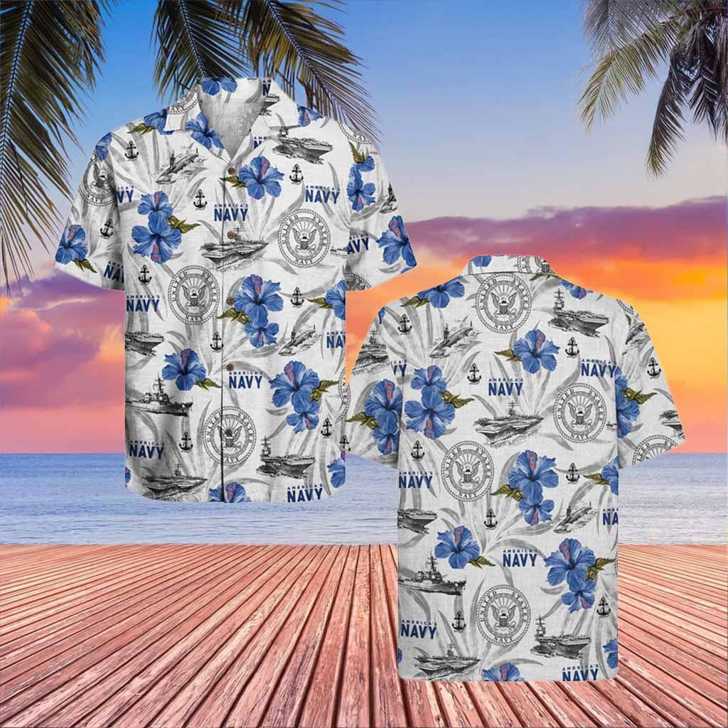 US Navy 250th Years Of Service Hawaiian Shirt Best Gifts For Navy Veterans