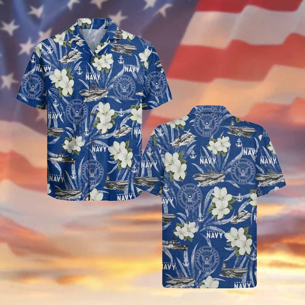 US Navy 250th Years Of Service Hawaiian Shirt Great Apparel For Veterans