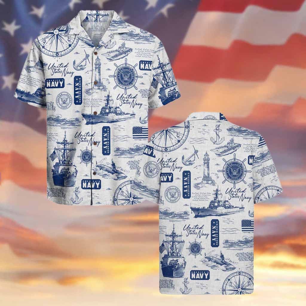US Navy 250th Years Of Service Hawaiian Shirt Unique Apparel For Veterans