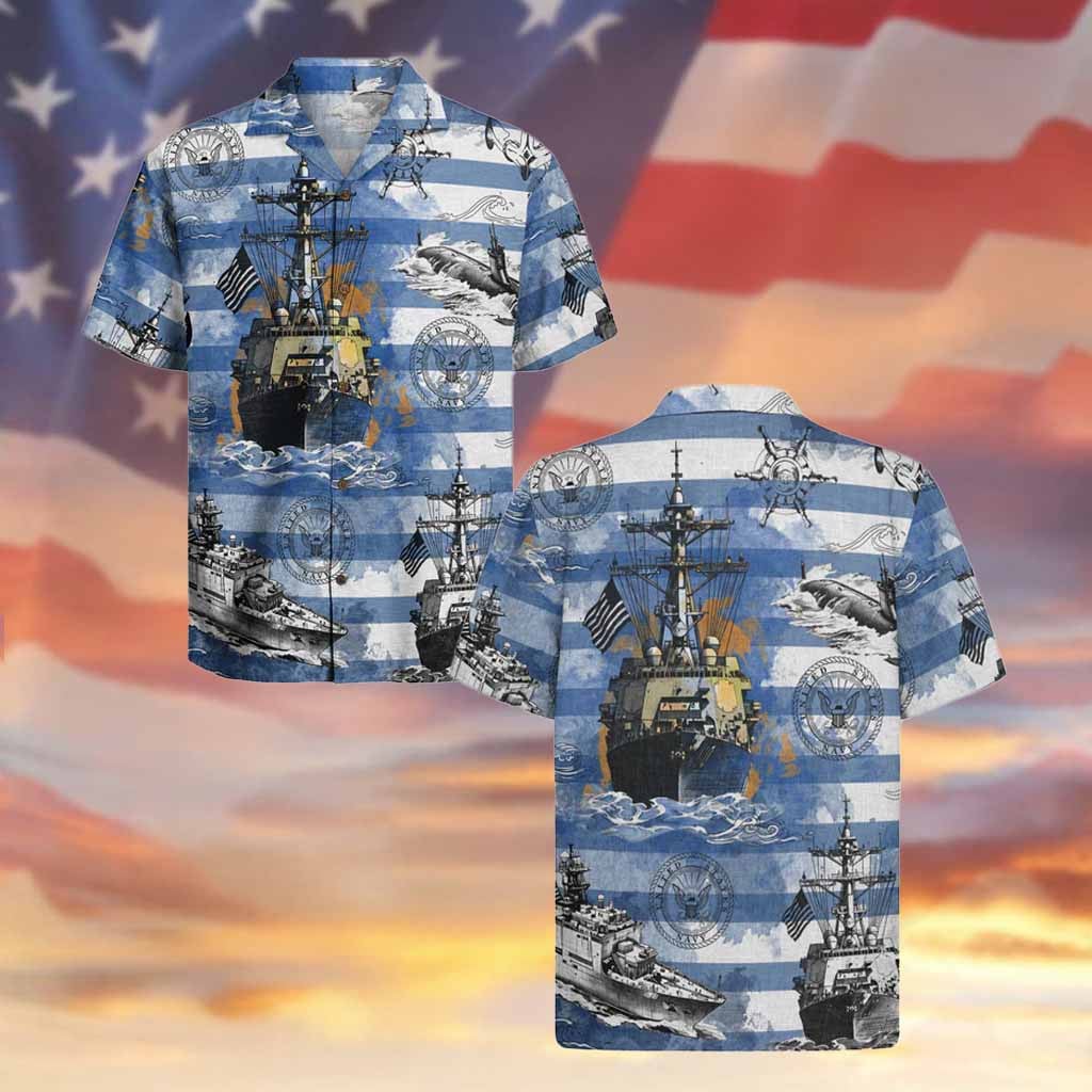 US Navy 250th Years Of Service Hawaiian Shirt Veteran's Day 2026 Veteran Memorial Gifts