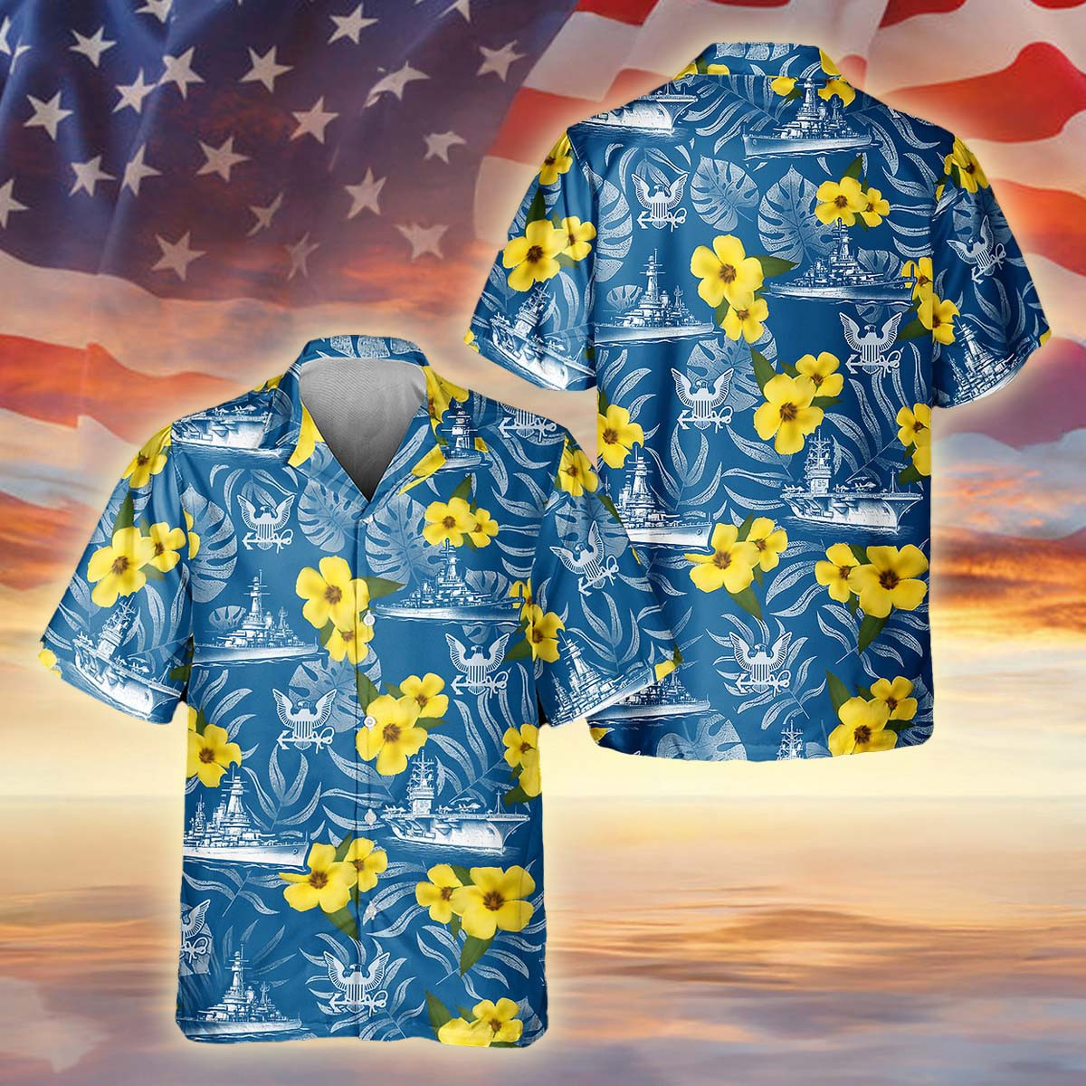 US Navy Hawaiian Shirt Navy Pride Military Appreciation Veterans Day Gift For Him