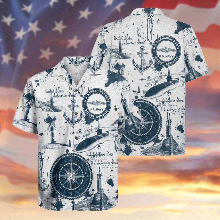 US Navy Submarine Force Silence Service Hawaiian Shirt 250 Years Military Honor Apparel Gifts