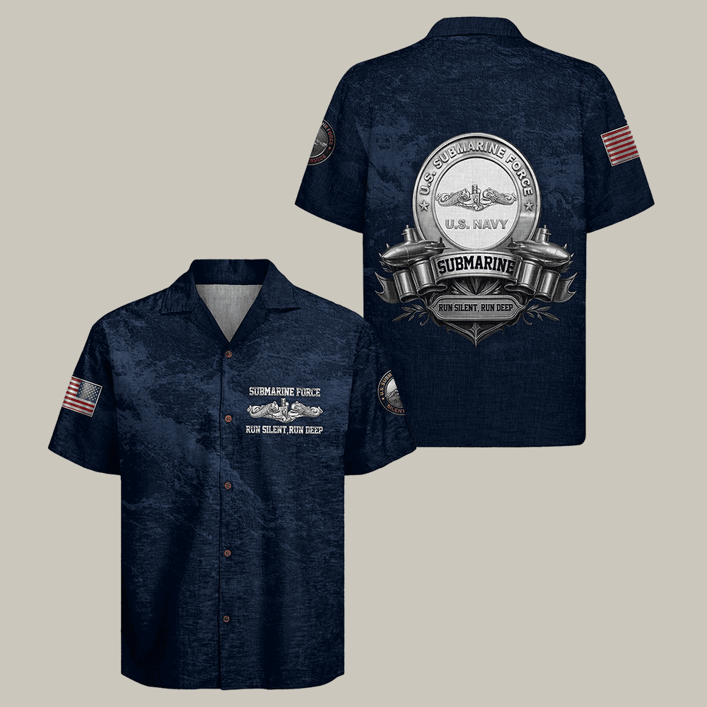 US Navy Submarine Hawaiian Shirt Patriotic Veteran Shirt Best Gift For Navy Veterans