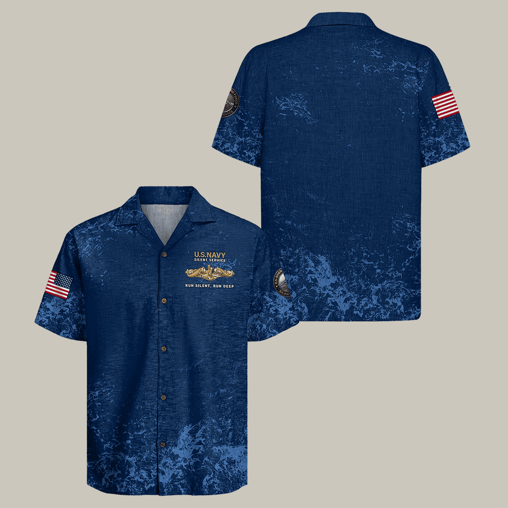 US Navy Submarine Hawaiian Shirt US Navy Silent Service Shirt Veteran Gift Idea