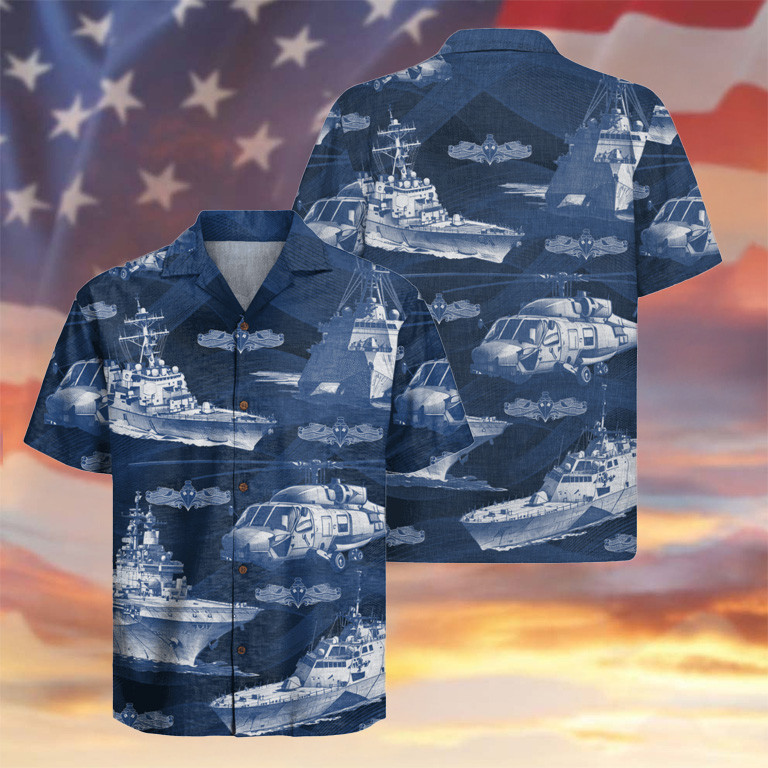 US Navy Surface Warfare Forces Hawaiian Shirt 250Th Years Of Service Apparel Patriotic Gifts