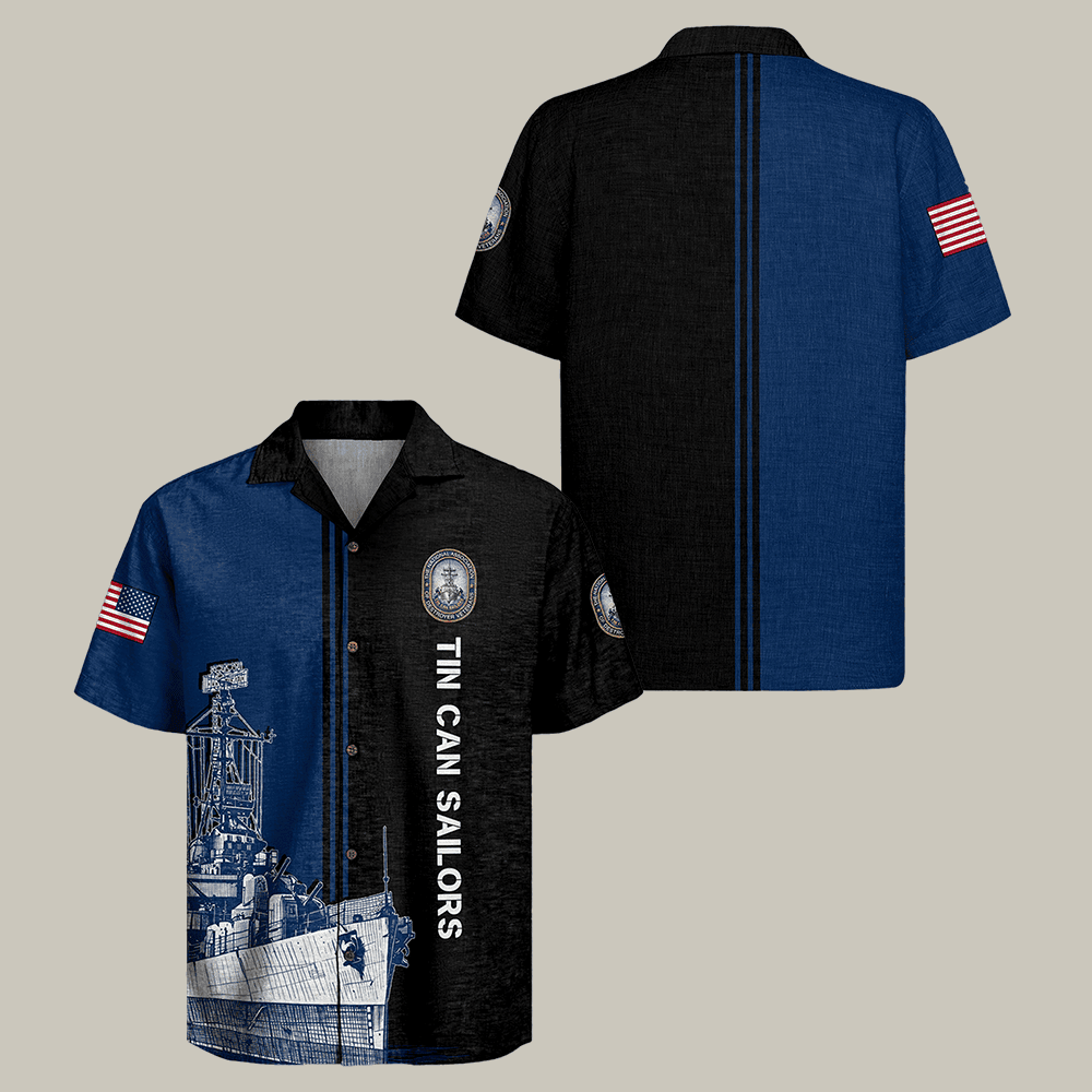 US Navy Tin Can Sailors Hawaiian Shirt Tin Can Sailors Destroyer Shirt Gift For Husband