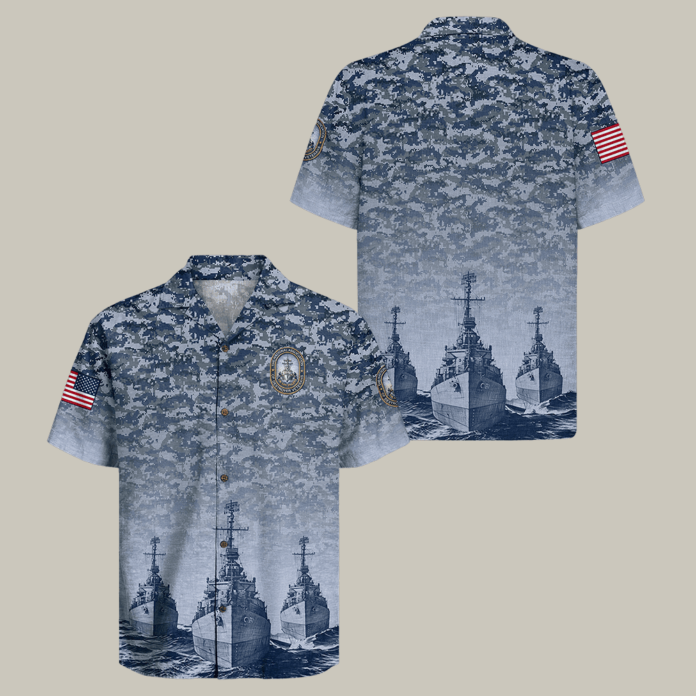 US Navy Tin Can Sailors Hawaiian Shirt Veteran Appreciation Clothes Gift For Navy Men
