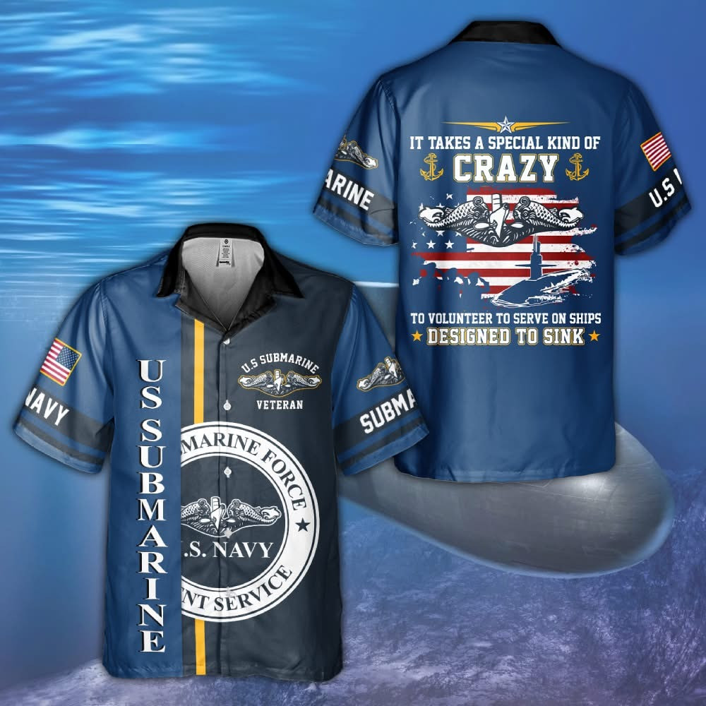 US Submarine Force 125 Years Hawaiian Shirt Navy Submarine Gift For Veteran Day