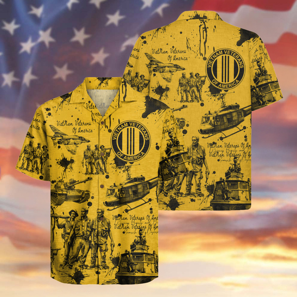 US Vietnam Veteran Hawaiian Shirt Military Proud Apparel Gifts For Dad